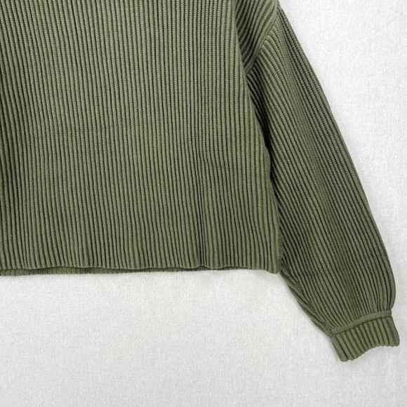 NEW Lunya Cozy Cotton Silk Reversible Pullover in Humble Green - Picture 9 of 11